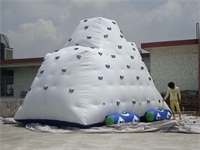 Hot Air Welding Workmanship 3 Sides Climbing Wall Inflatable Iceberg