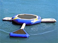 Commercial 14 Foot Inflatable Water Trampoline Combos for Sale