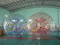 Single Color Dots Transparent Zorb Ball