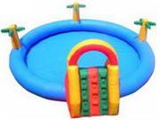 Dia 6m Inflatable Pool with Slide for Kids Playing Center