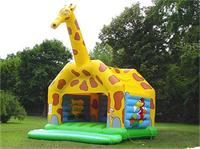 Large Dramatic Inflatable Giraffe Jumping Bouncer
