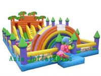 Dinosaur Theme Rainbow Inflatable Fun City